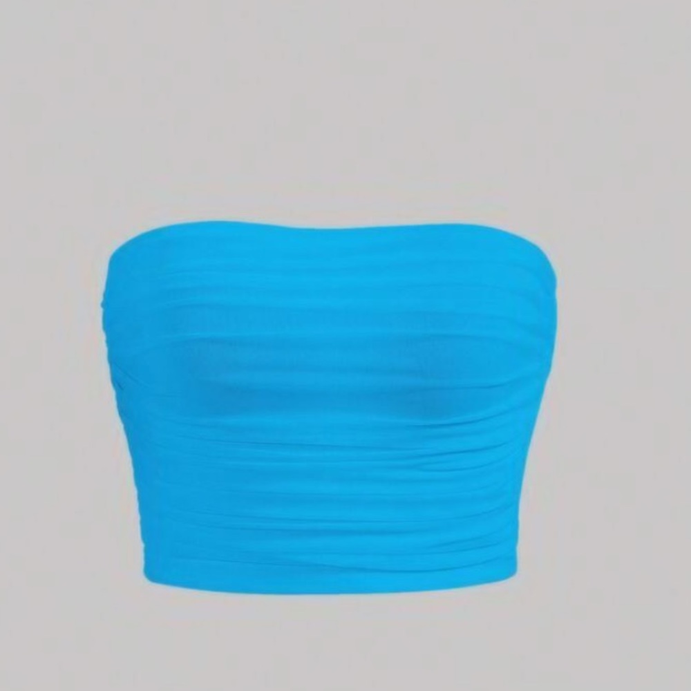 blue tube top